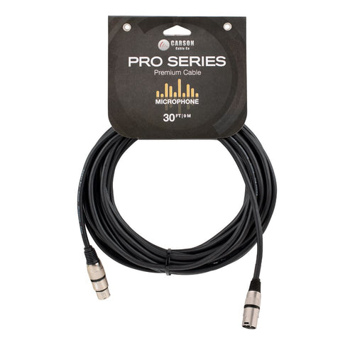 Carson Pro 30ft XLR (F) to XLR (M) Microphone/Audio Cable-Carson-Infinite Music