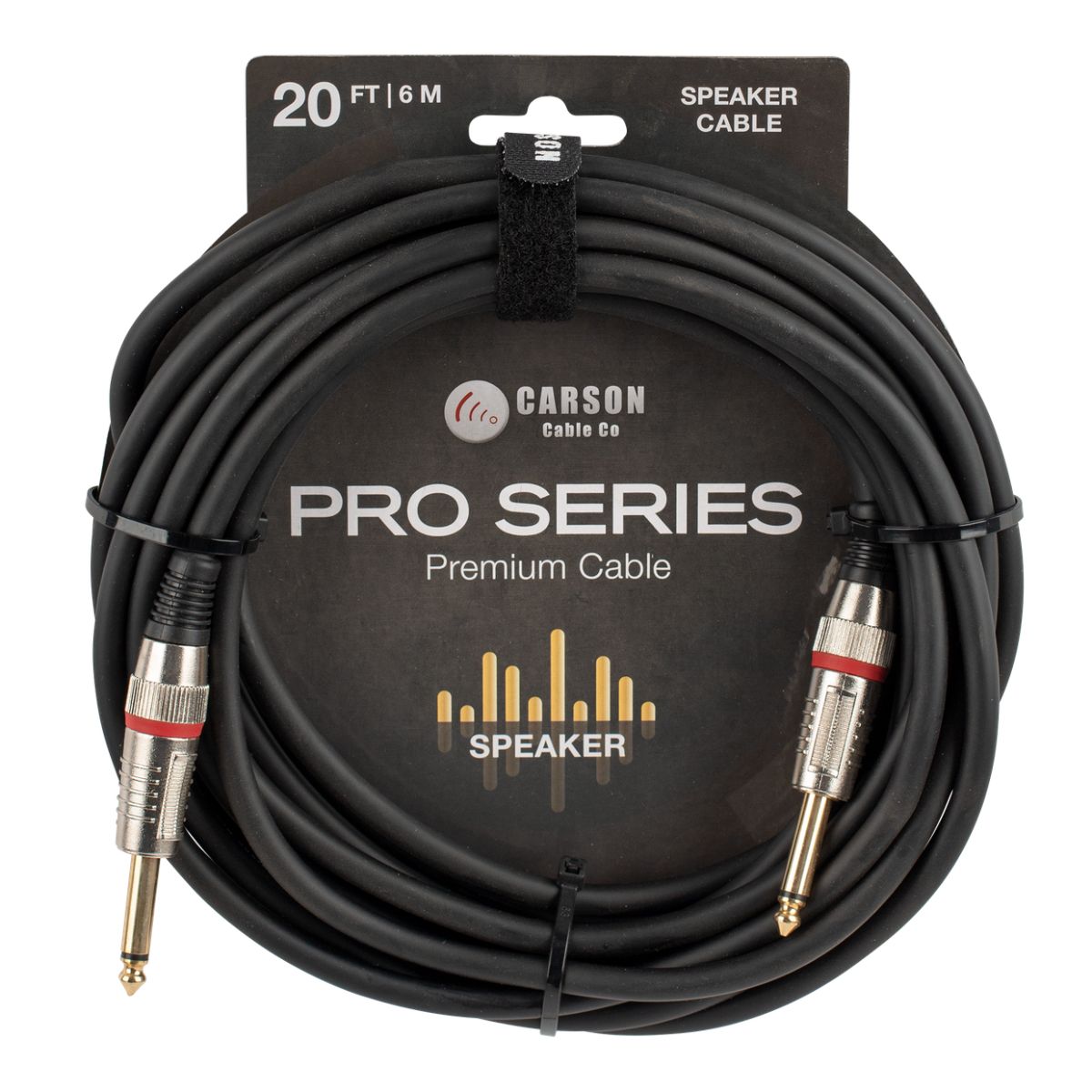 Carson Pro Black Speaker Cable - 20 Ft-carson-Infinite Music