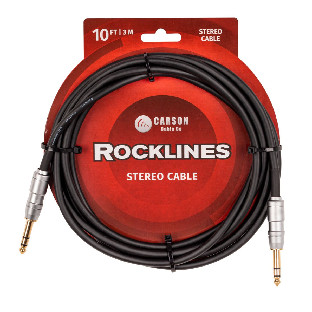 Carson Rocklines 10 Ft Stereo Instrument/Audio Cable-carson-Infinite Music