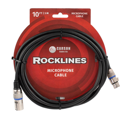 Carson Rocklines 10Ft Balanced Cable XLR Female to XLR Male-carson-Infinite Music