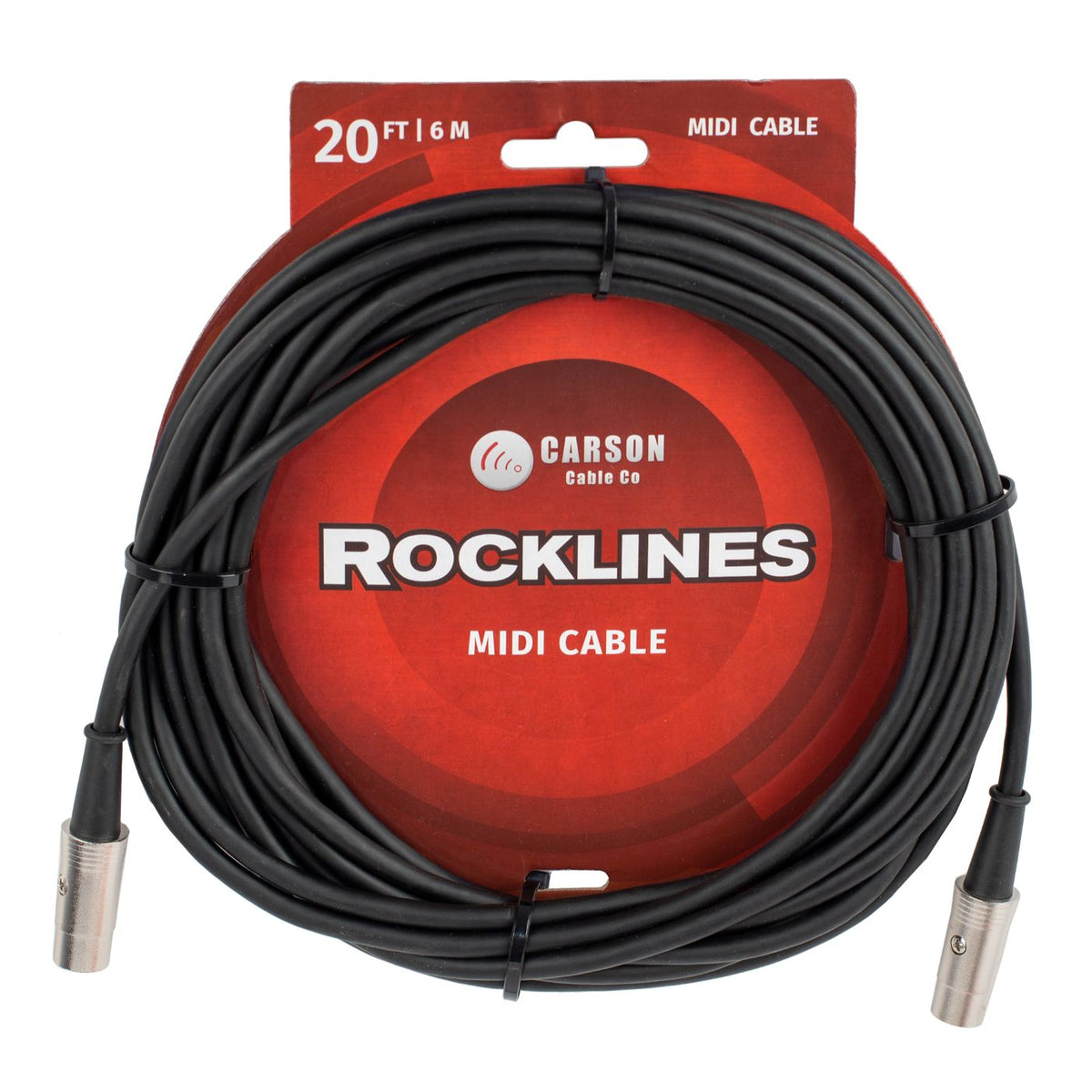 Carson Rocklines 20 Ft Midi Cable-Carson-Infinite Music