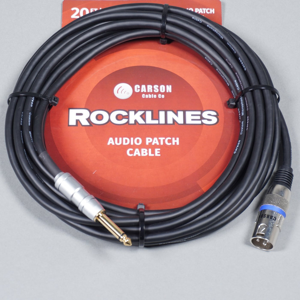 Carson Rocklines 20ft XLR to Jack Microphone Cable-carson-Infinite Music