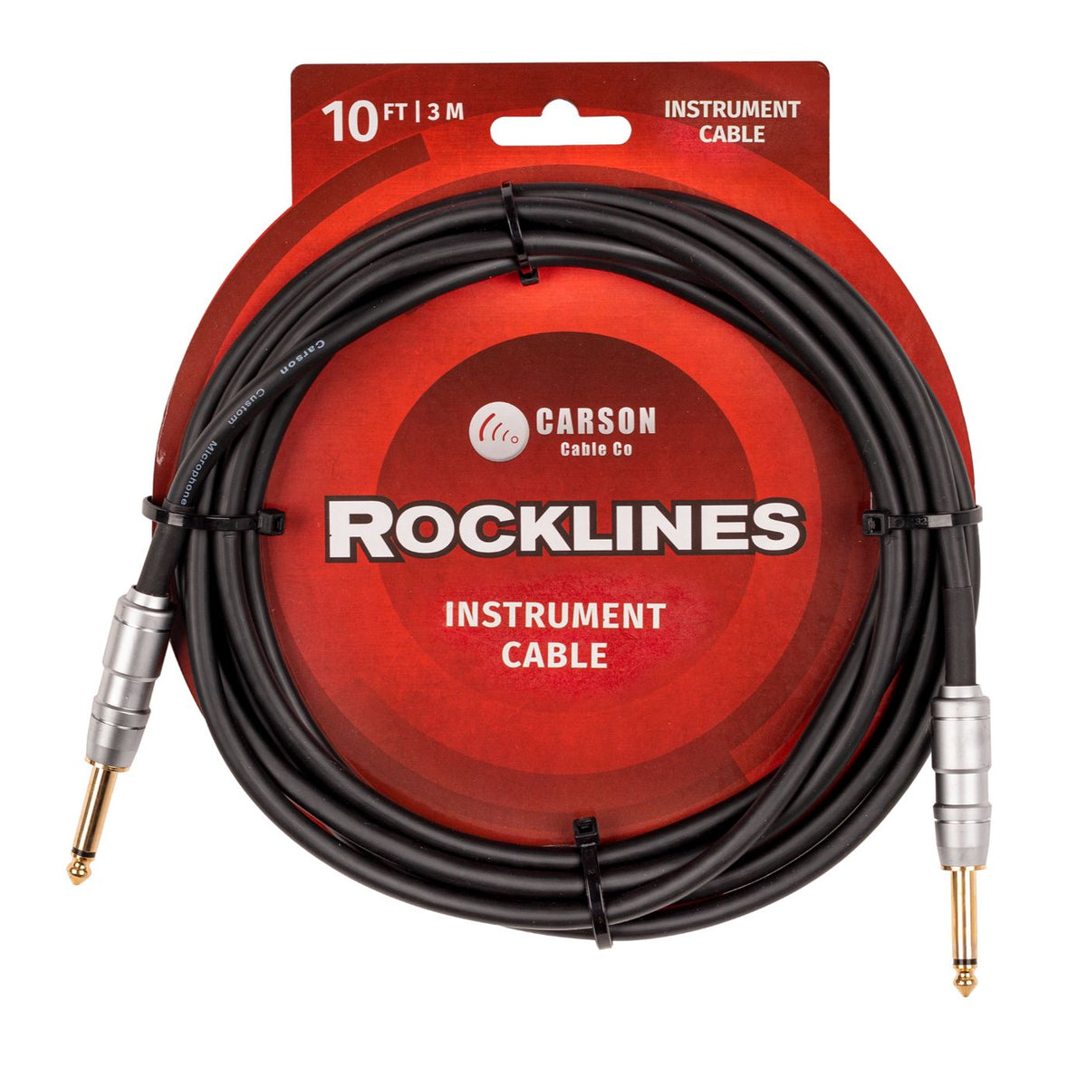 Carson Rocklines ROK10SS 10ft (3m) Instrument Cable-carson-Infinite Music