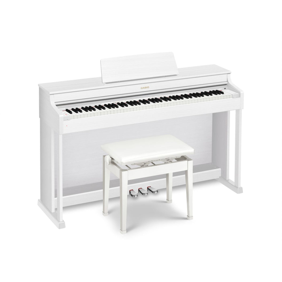 Casio AP470 Digital Piano with Bench - White-Casio-Infinite Music