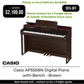 Casio AP550BN Digital Piano with Bench – Brown-Casio-Infinite Music