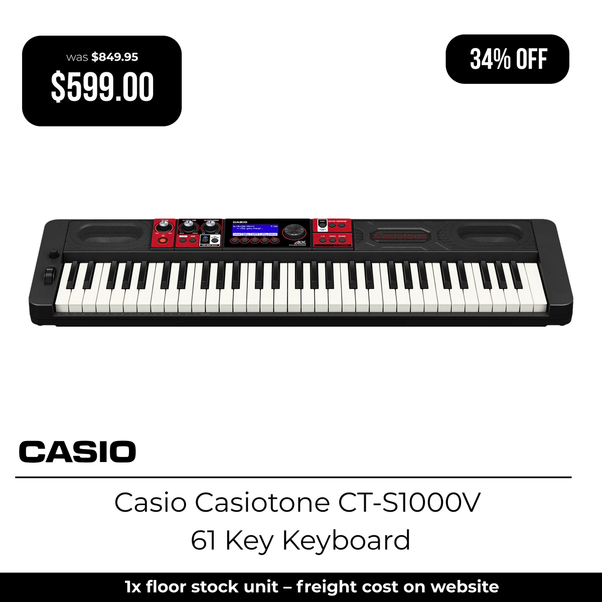 Casio Casiotone CT-S1000V 61 Key Keyboard-Casio-Infinite Music