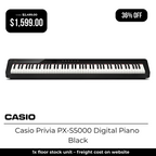 Casio Privia PX-S5000 Digital Piano - Black-Casio-Infinite Music