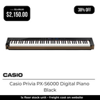 Casio Privia PX-S6000 Digital Piano - Black-Casio-Infinite Music