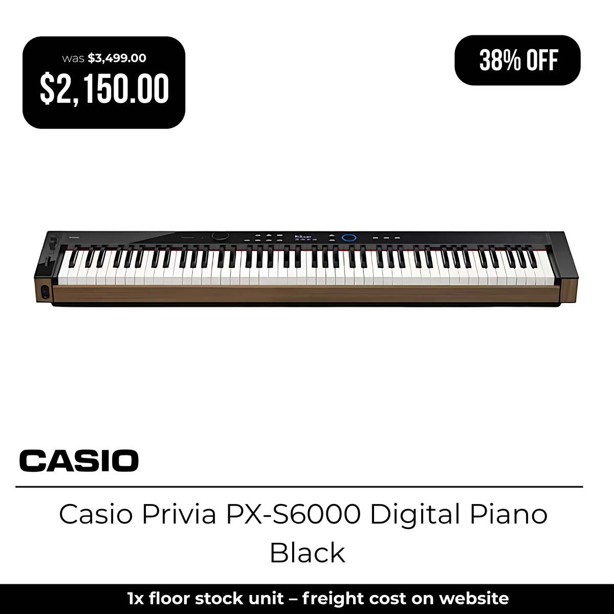 Casio Privia PX-S6000 Digital Piano - Black-Casio-Infinite Music