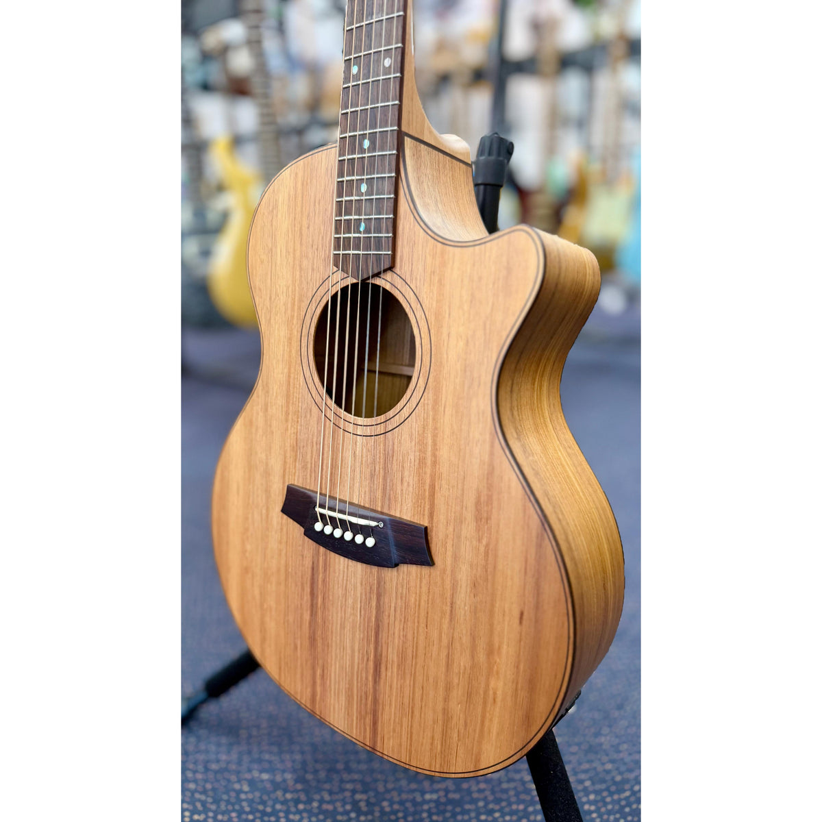 Cole Clark Angel AN2EC-BLBLR Blackwood/Blackwood Rosewood Acoustic Electric Guitar W/-Hard Case-Cole Clark-Infinite Music