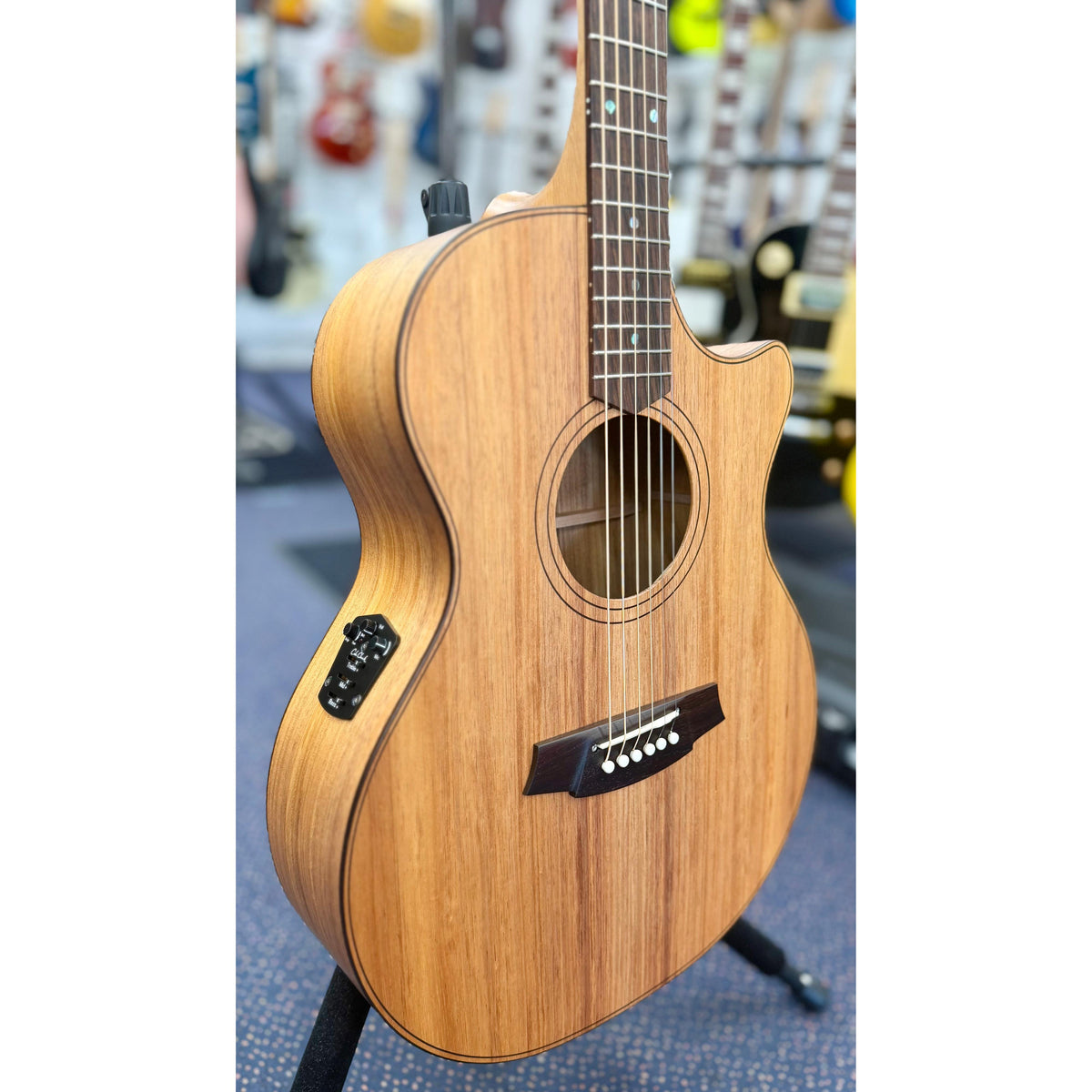 Cole Clark Angel AN2EC-BLBLR Blackwood/Blackwood Rosewood Acoustic Electric Guitar W/-Hard Case-Cole Clark-Infinite Music