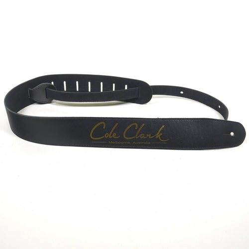 Cole Clark Black Leather Guitar Strap-Cole Clark-Infinite Music