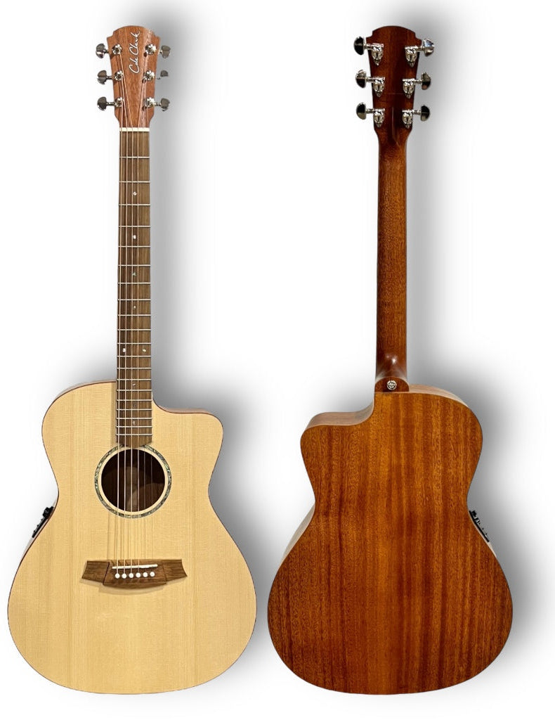 Cole Clark CCSAN1EC-SMAH Studio GA Acoustic Guitar - Spruce / Mahogany W/- Deluxe Gig Bag-Cole Clark-Infinite Music