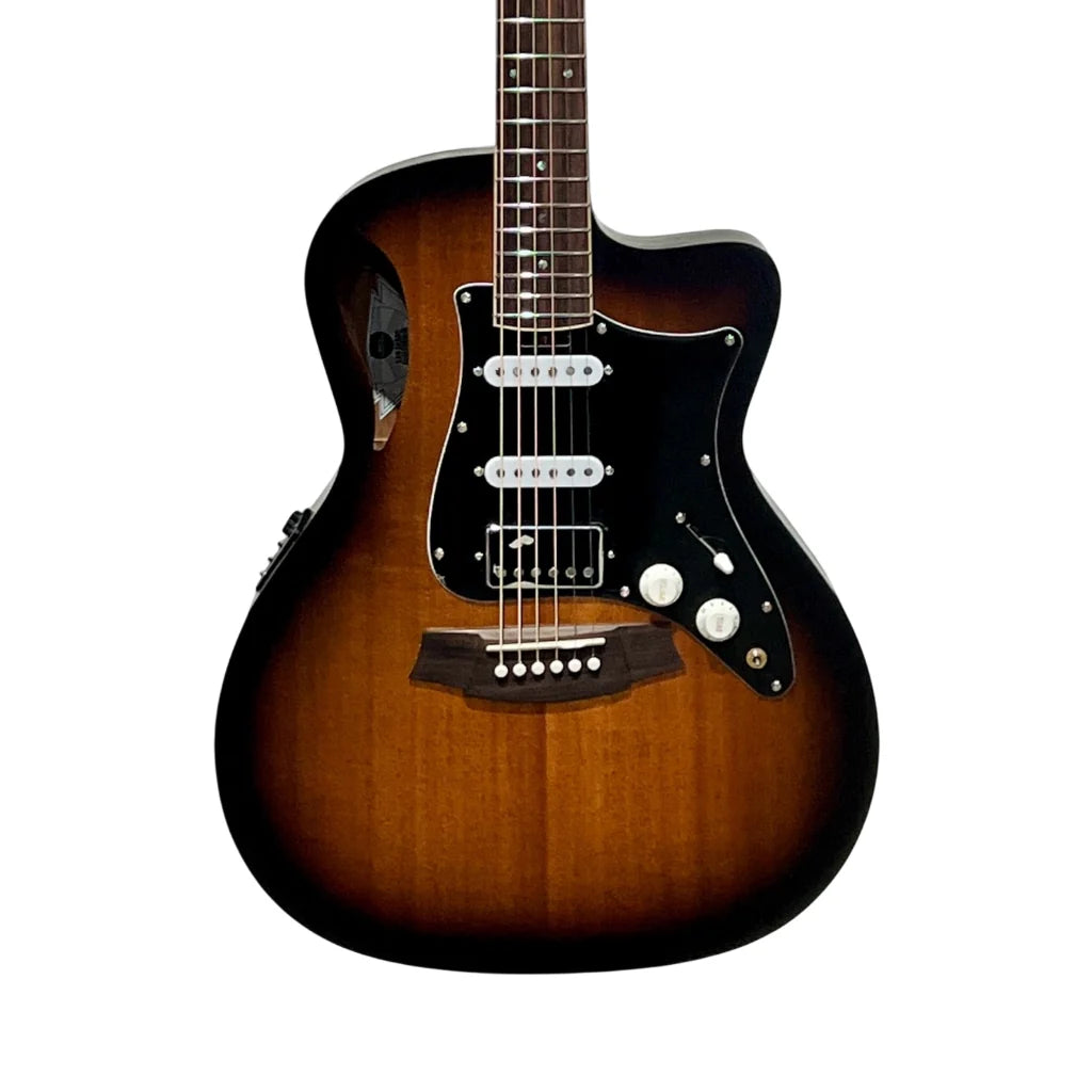 Cole Clark Thinline Hybrid HSS All Solid Grand Auditorium Mahogany - Sunburst W/ Deluxe Gig Bag-Infinite Music-Infinite Music
