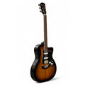 Cole Clark Thinline Hybrid HSS All Solid Grand Auditorium Mahogany - Sunburst W/ Deluxe Gig Bag