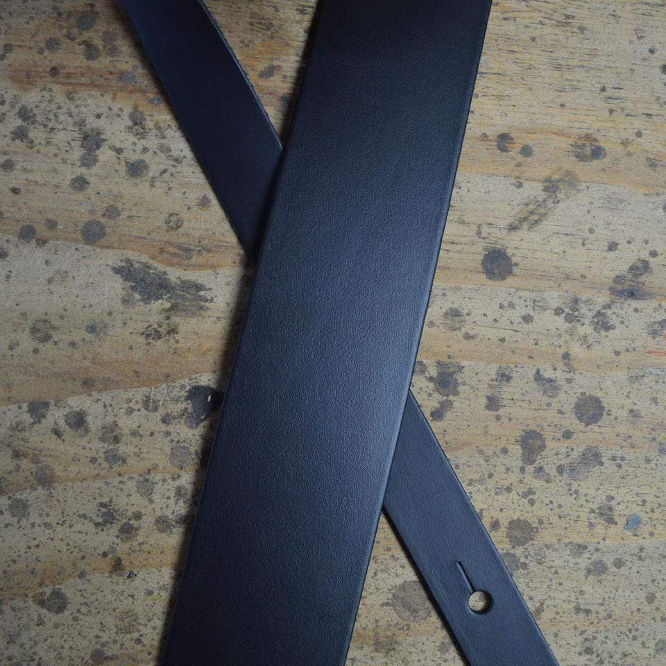 Colonial Leather 2.5″ Black Leather Guitar Strap-Colonial Leather-Infinite Music