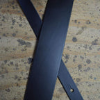 Colonial Leather 2.5″ Black Leather Guitar Strap-Colonial Leather-Infinite Music