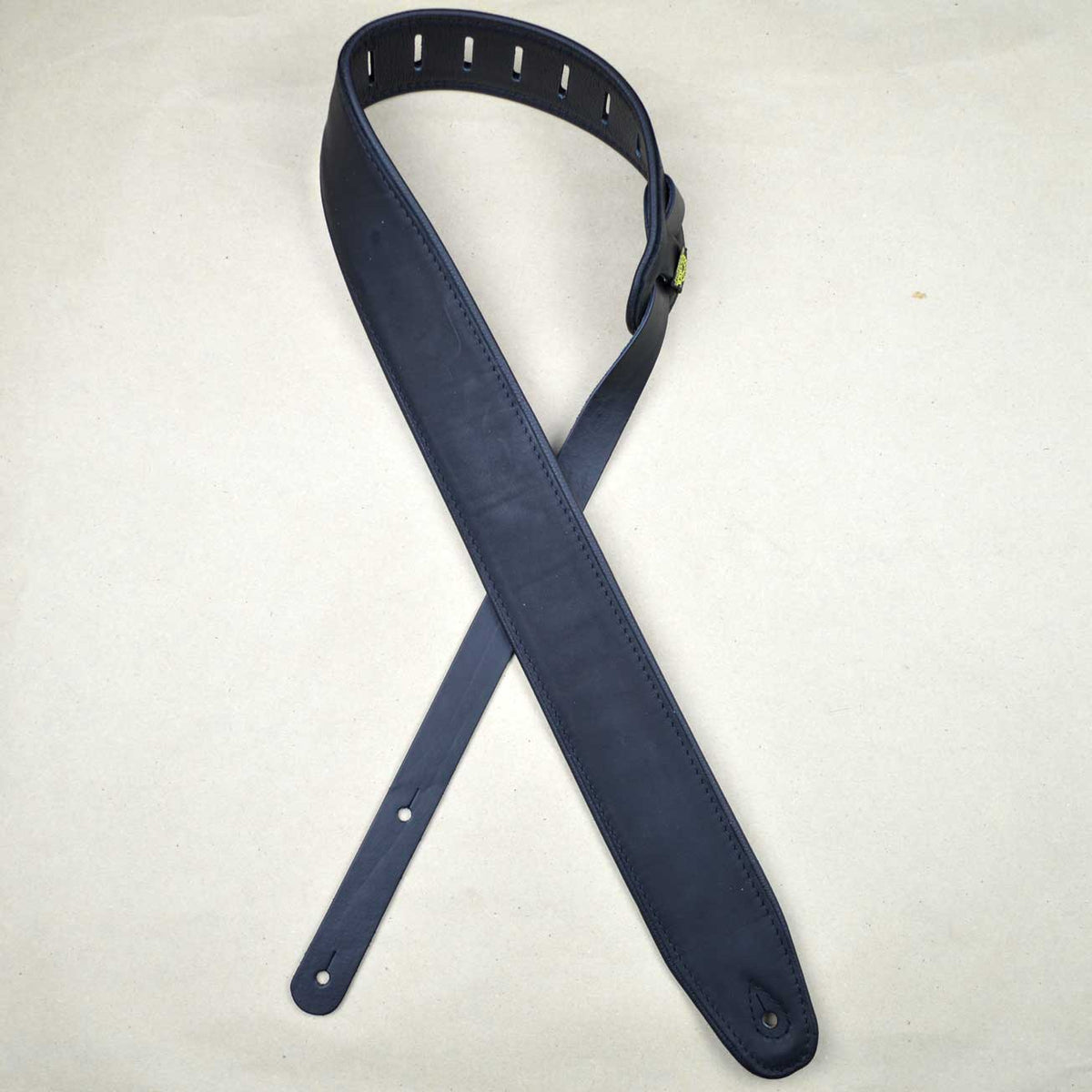 Colonial Leather 2.5″ Padded Upholstery Leather Guitar Strap Black & Black-Colonial Leather-Infinite Music