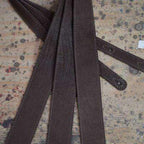 Colonial Leather 2.5″ Sueded Dark Brown Relic Soft Leather Guitar Strap-Colonial Leather-Infinite Music