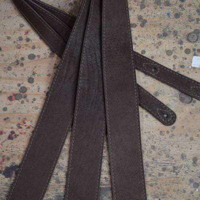 Colonial Leather 2.5″ Sueded Dark Brown Relic Soft Leather Guitar Strap-Colonial Leather-Infinite Music
