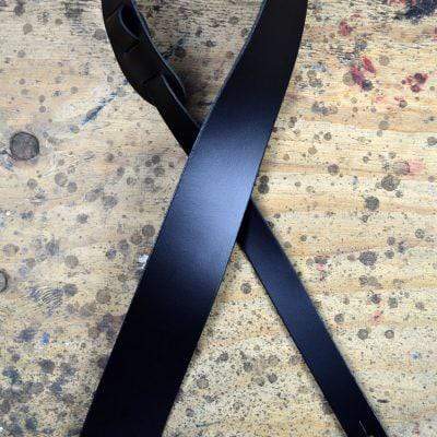 Colonial Leather 2.5″Black Leather Extra Long Guitar Strap-Colonial Leather-Infinite Music