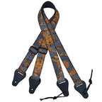 Colonial Leather Aboriginal Art Rag Ukulele Strap – Bush Plum Gold-Colonial Leather-Infinite Music