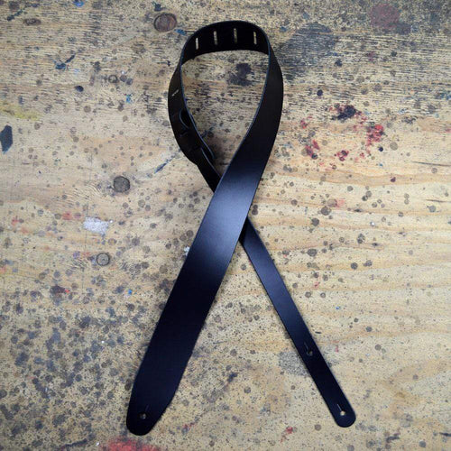 Colonial Leather Black 2.5” Leather Guitar Strap-Colonial Leather-Infinite Music