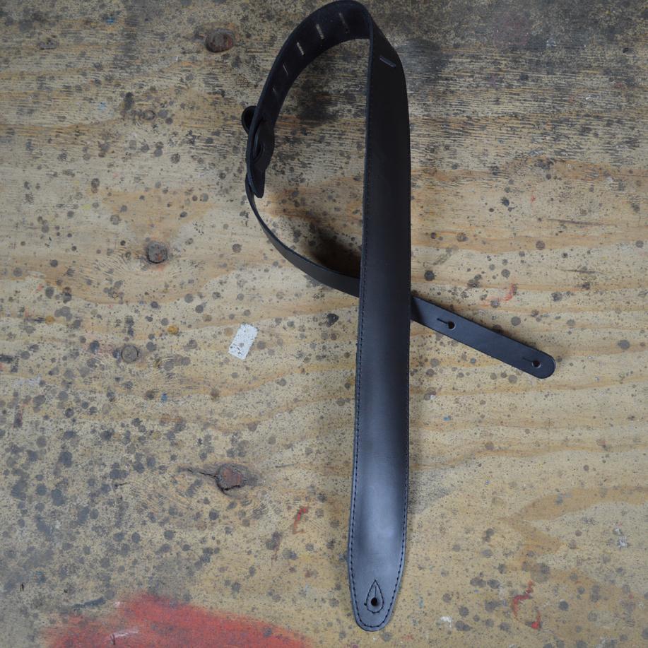 Colonial Leather Black Foam Padded Leather Guitar Strap-Colonial Leather-Infinite Music