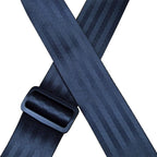Colonial Leather Black Herringbone Seat Belt Webbing Guitar Strap-Colonial Leather-Infinite Music