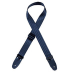 Colonial Leather Black Herringbone Seat Belt Webbing Guitar Strap-Colonial Leather-Infinite Music