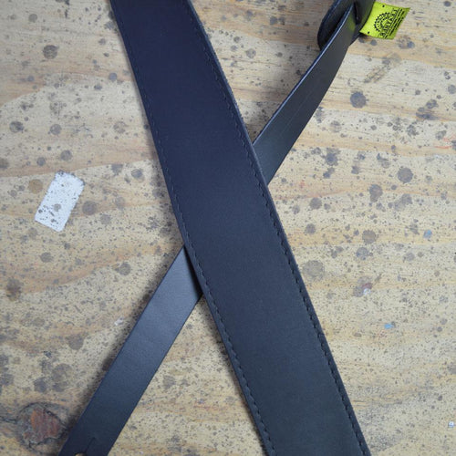 Colonial Leather Black Leather Guitar Strap-Colonial Leather-Infinite Music