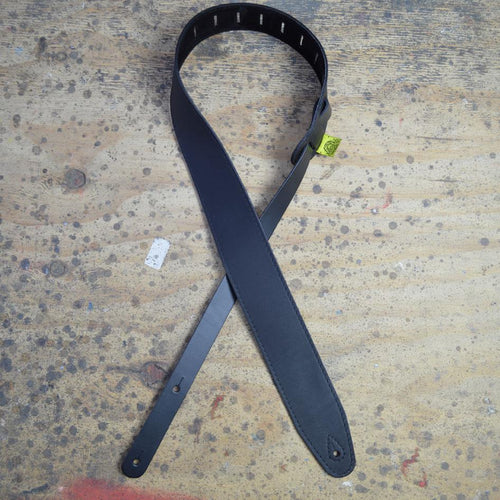 Colonial Leather Black Leather Guitar Strap-Colonial Leather-Infinite Music