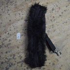 Colonial Leather Black Mottle Faux Fur Saxophone Strap-Colonial Leather-Infinite Music