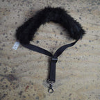 Colonial Leather Black Mottle Faux Fur Saxophone Strap-Colonial Leather-Infinite Music