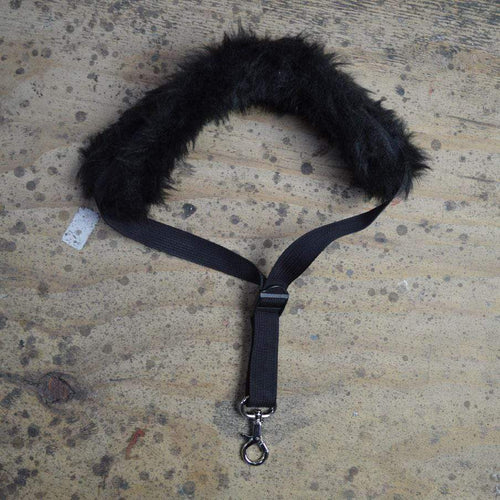 Colonial Leather Black Mottle Faux Fur Saxophone Strap-Colonial Leather-Infinite Music