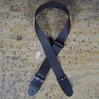 Colonial Leather Black Soft Leather Slide Adjustable Guitar Strap-Colonial Leather-Infinite Music