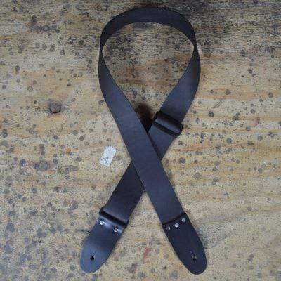 Colonial Leather Black Soft Leather Slide Adjustable Guitar Strap-Colonial Leather-Infinite Music