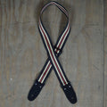Colonial Leather Black Striped Webbing Guitar Strap-Colonial Leather-Infinite Music