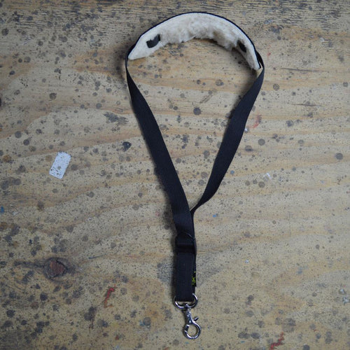 Colonial Leather Black Webbing Saxophone Strap with Lambs Wool Pad-Colonial Leather-Infinite Music