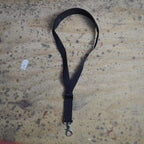 Colonial Leather Black Webbing Saxophone Strap with Leather Pad-Colonial Leather-Infinite Music