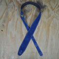 Colonial Leather Blue Double Suede Guitar Strap-Colonial Leather-Infinite Music