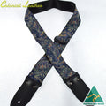 Colonial Leather Blue Paisley Rag Guitar Strap-Colonial Leather-Infinite Music
