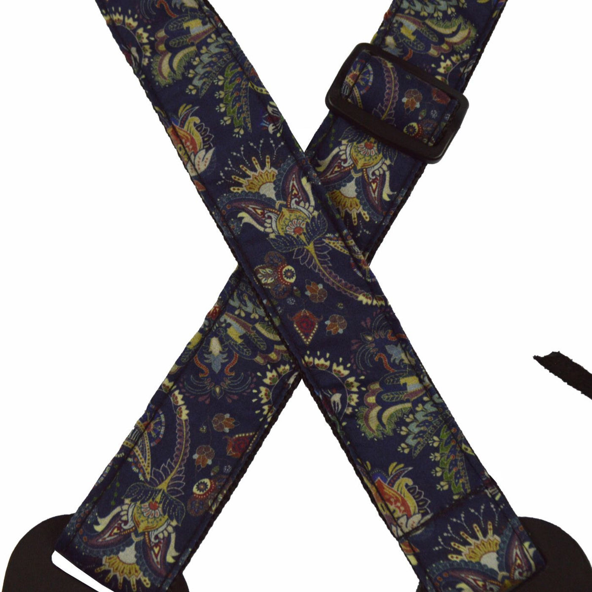 Colonial Leather Blue Paisley Rag Ukulele Strap-Colonial Leather-Infinite Music