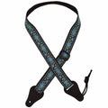 Colonial Leather Blue Trumpet Flower Ukulele Strap-Colonial Leather-Infinite Music