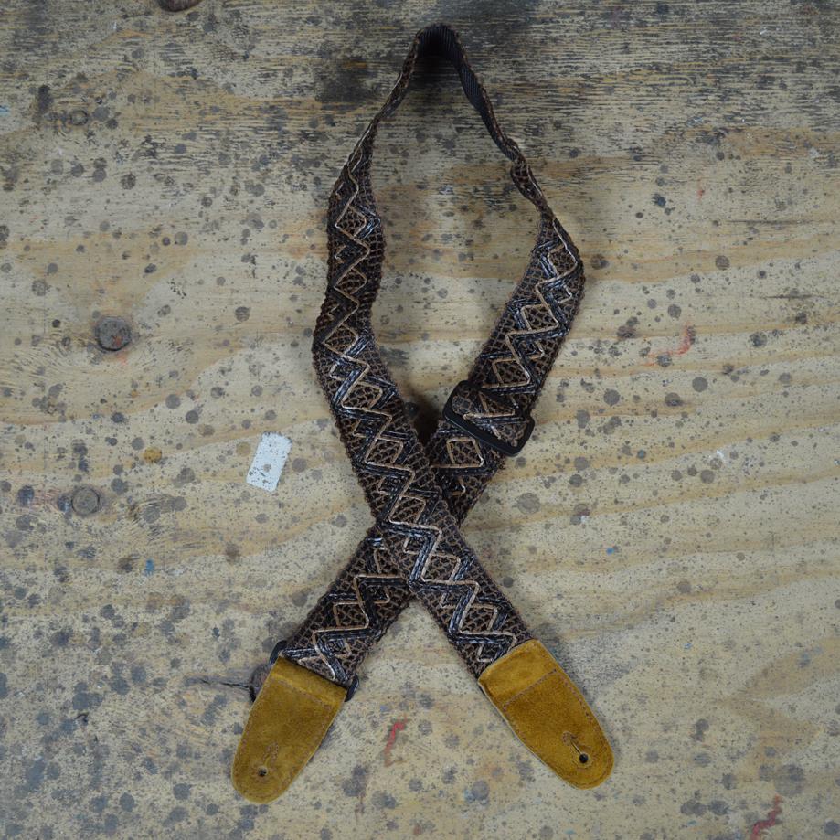 Colonial Leather Brown Lacing and Suede Guitar Strap-Colonial Leather-Infinite Music
