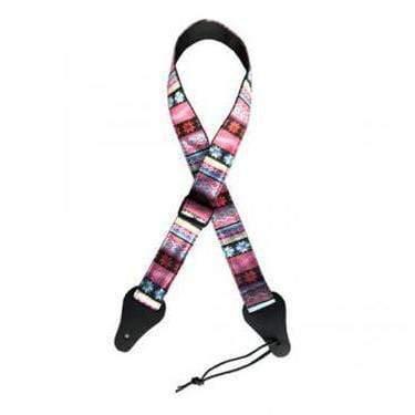 Colonial Leather Candy Stripe Red Jacquard Ukulele Strap-Colonial Leather-Infinite Music