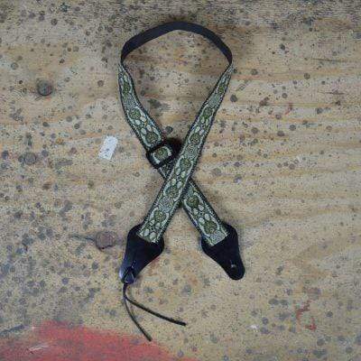 Colonial Leather Green Jacquard Ukulele Strap-Colonial Leather-Infinite Music