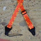 Colonial Leather Hibiscus Red Printed Webbing Ukulele Strap-Colonial Leather-Infinite Music