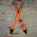 Colonial Leather Hibiscus Red Printed Webbing Ukulele Strap-Colonial Leather-Infinite Music