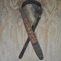 Colonial Leather Leaves Embroidered Brown Suede Guitar Strap-Colonial Leather-Infinite Music